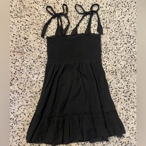 Black Flowy Aerie Dress w/ Tie Shoulders